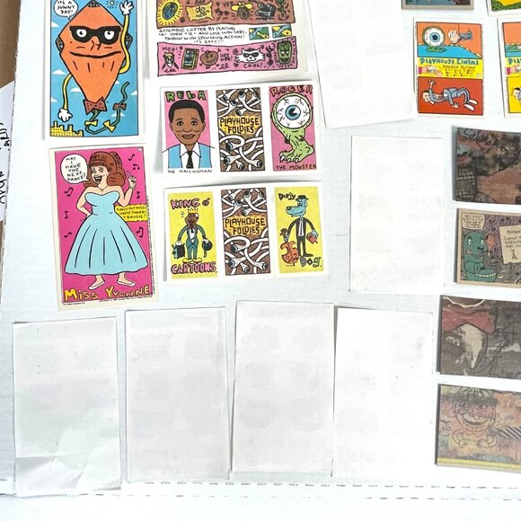 Pee Wees Playhouse Vtg Card Sticker Tattoo Flicker Fun Lot 59 pcs Paul Reubens - Picture 13 of 14